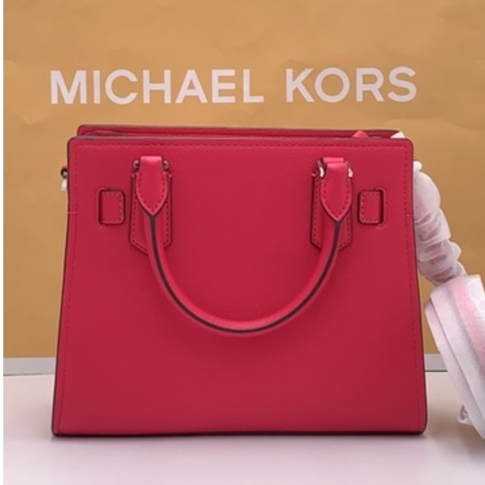 Michael Kors Hamilton Small Satchel Shoulder Crossbody Bag 
Electric Pink Multi - Picture 4 of 14